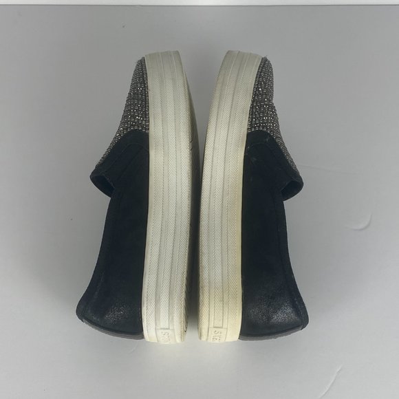 Skechers Shoes Womens 6 Double Up Shiny Dancer 801 Black Casual Slip On Sneaker - Picture 11 of 16